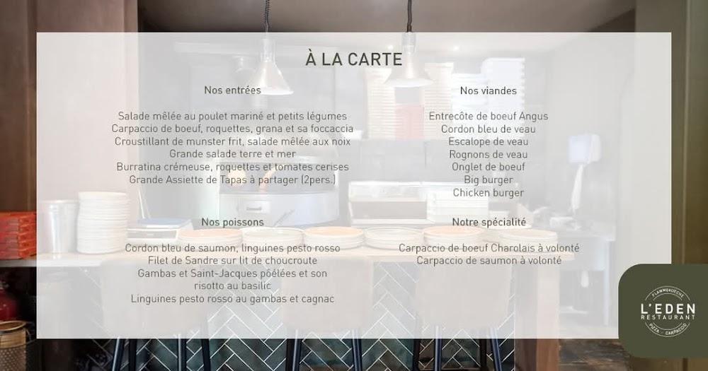 L'Eden Restaurant - Menu Image 4